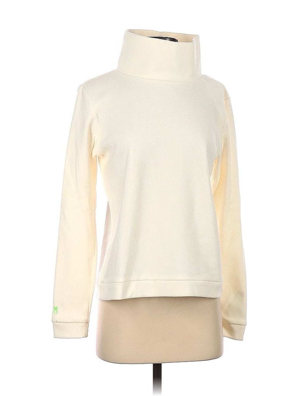Dudley Stephens Cream Funnel Neck Fleece Women’s Sweater Sweatshirt